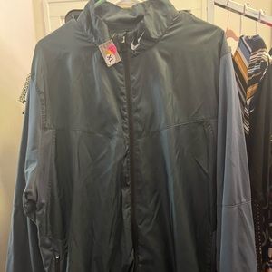 Gray and black Nike jacket